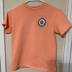 Simply Southern Orange Casual Tee with Emblem